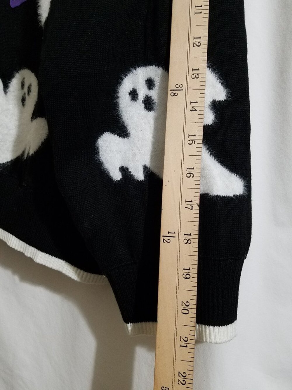 Member's Mark Halloween Sweater — Size XXL — Ghost Motif — NWT 🎃 - Picture 5 of 9